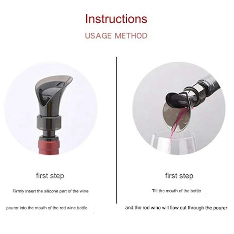 Wine Pourer Fast Wine Decanter Red Wine Preservation Stopper Bottle Stoppers Bar Tools Petal Shape D