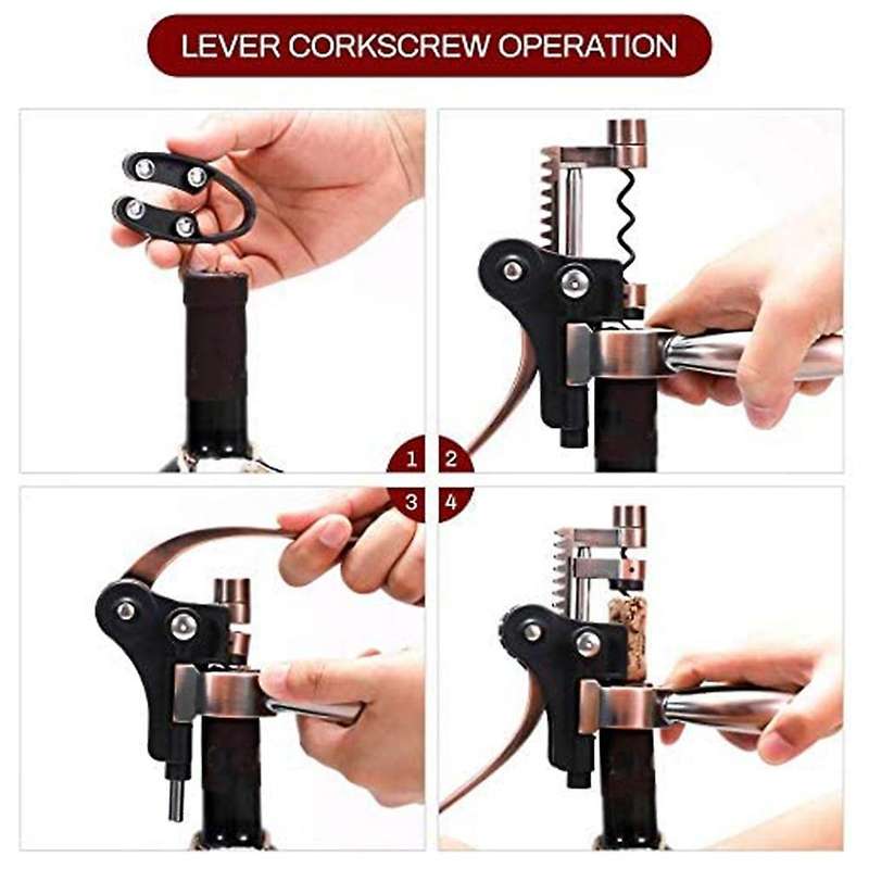 Wine Opener Set Premium Leather Box Rabbit Corkscrew Wine Bottle Opener,wine Pourer