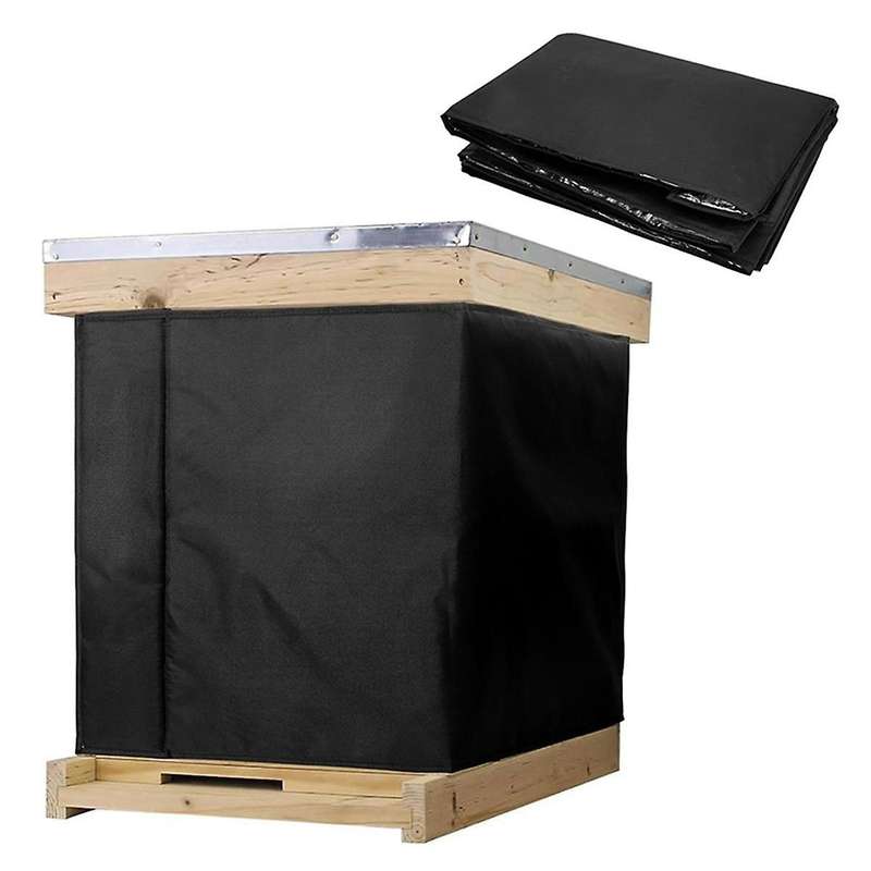 Winter Bee Hive Wrap Cover 600d Oxford Beehive Winter Protection Cover Windproof Insulation Wrap Bla