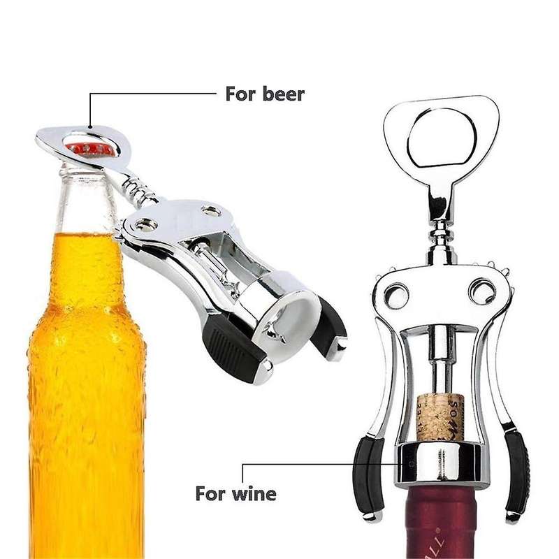Wing Corkscrew Cork Remover, Premium Red Wine Beer Bottle Opener, Reusable Wine Bottle Accessories