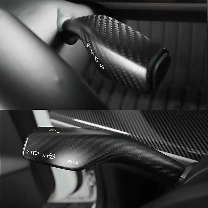 Wiper Shift Cover for Model 3 Interior Column Shift Modeification Cover Accessories Carbon Fiber (Ma