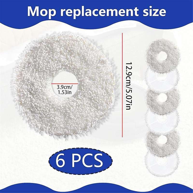 Wiping Cloths Accessories for L20 Ultra, Cleaner for L10s Ultra, Washable Microfibre Wet Mop Pad Acc