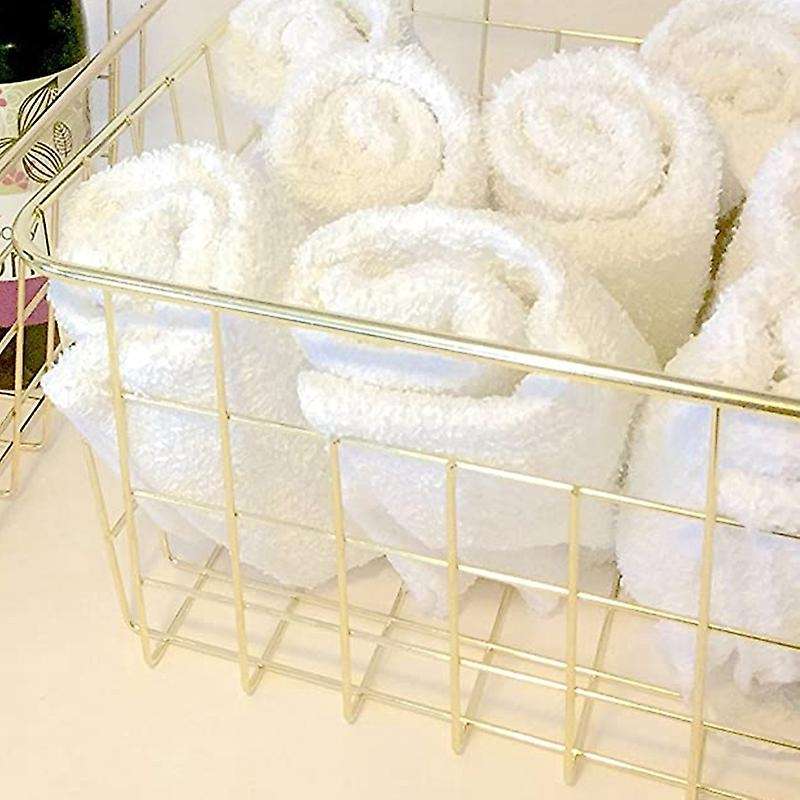 Wire Baskets, Gold Wire Basket, Organizing Storage Crafts Decor Kitchen (gold )