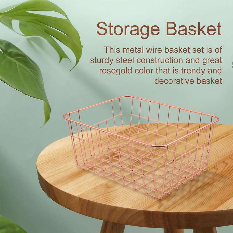 Wire Basket Set,storage Decor Crafts Kitchen Organizing.for Closets,cabinets,pantries,office Stora