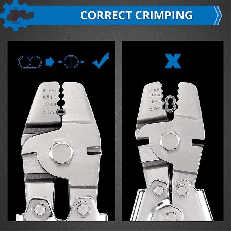 Wire Rope Crimping Tool Set for Wire Crimpers 0.1-2.2 mm with 150 Aluminum Double Tube Ferrules and