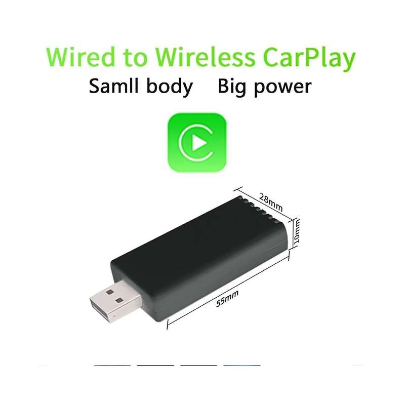 Wired to Wireless Carplay Adapter Car Stereo with Usb Plug and Play Smart Link Phone Automatic Conn