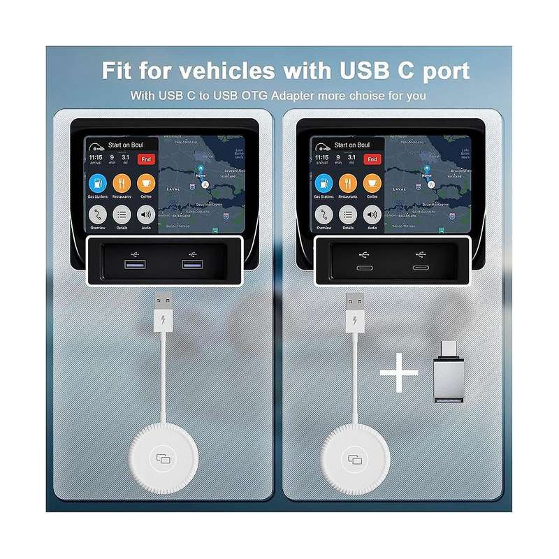 Wireless Adapter,Car Screen Mirroring Device for /,Car Accessories Replacement for Carplay Wireless