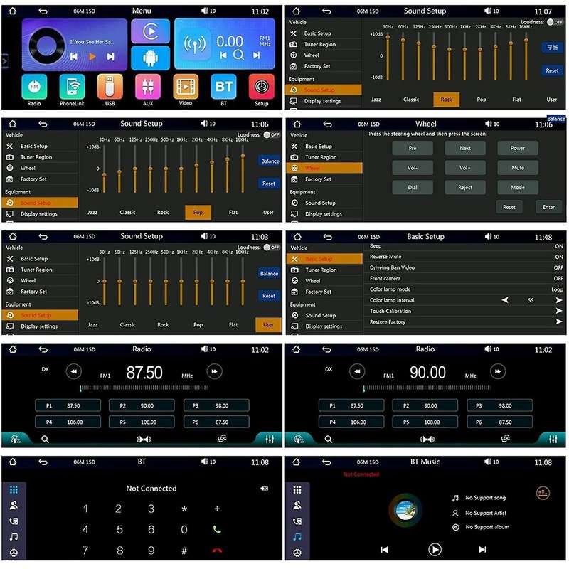 Wireless 2 Din Car Stereo Carplay Android Auto,6.86 Inch Car Radio,Bluetooth Mirror Link FM/SWC/USB