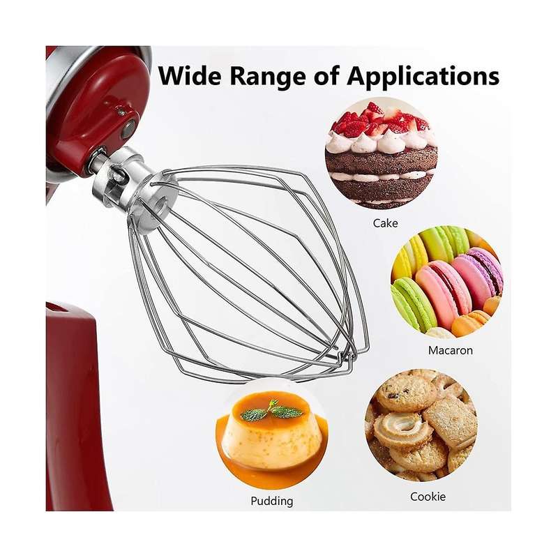 Wire Whip for Stand Mixer 5QT Lift and 6QT, Whisk Attachment, Stainless Steel Egg Cream Stirrer