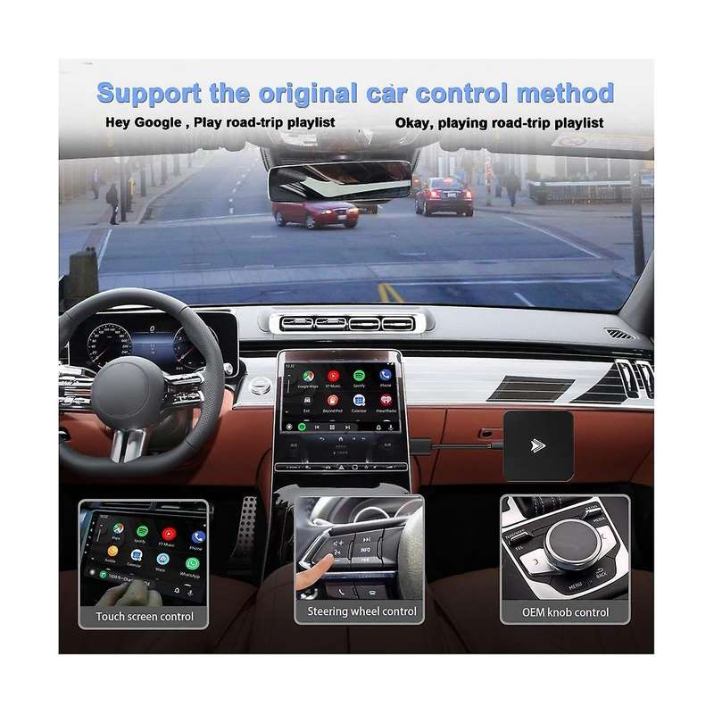 Wired to Wireless Android Auto Carplay for Car Ai Box Linux System Bluetooth 5G Wifi Adapter for And