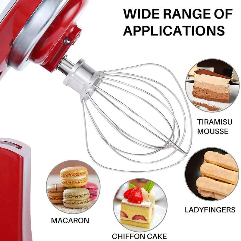 Wire Whip Attachment Compatible Tilt-Head Stand Mixer Compatible KitchenAid K5AWW