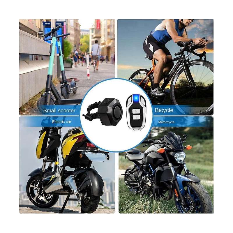Wireless Bike Burglar Alarm USB Electric Motorcycles Scooter Bicycle Security Protection Vibration A