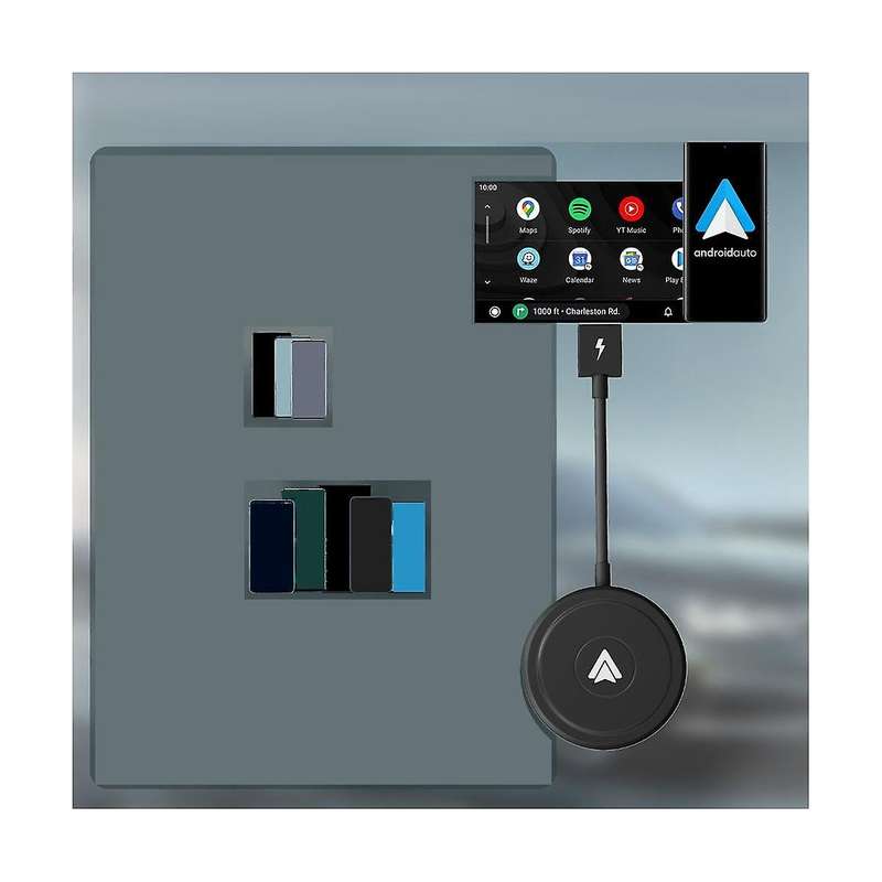Wireless Android Auto CarPlay Adapter CarPlay Dongle for Wired CarPlay Car Convert to Wireless Roun
