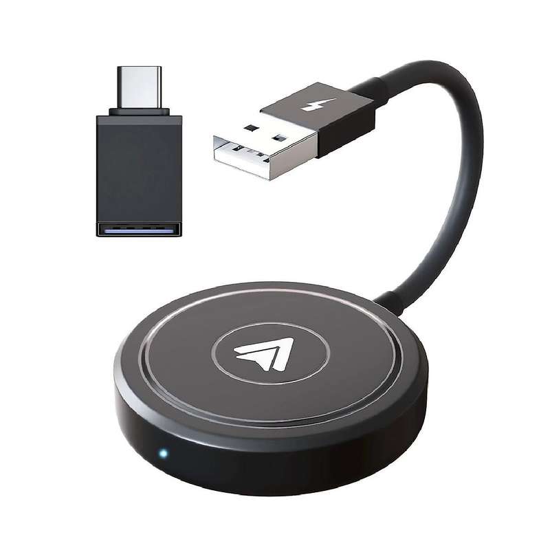 Wireless Android Auto CarPlay Adapter CarPlay Dongle for Wired CarPlay Car Convert to Wireless Roun