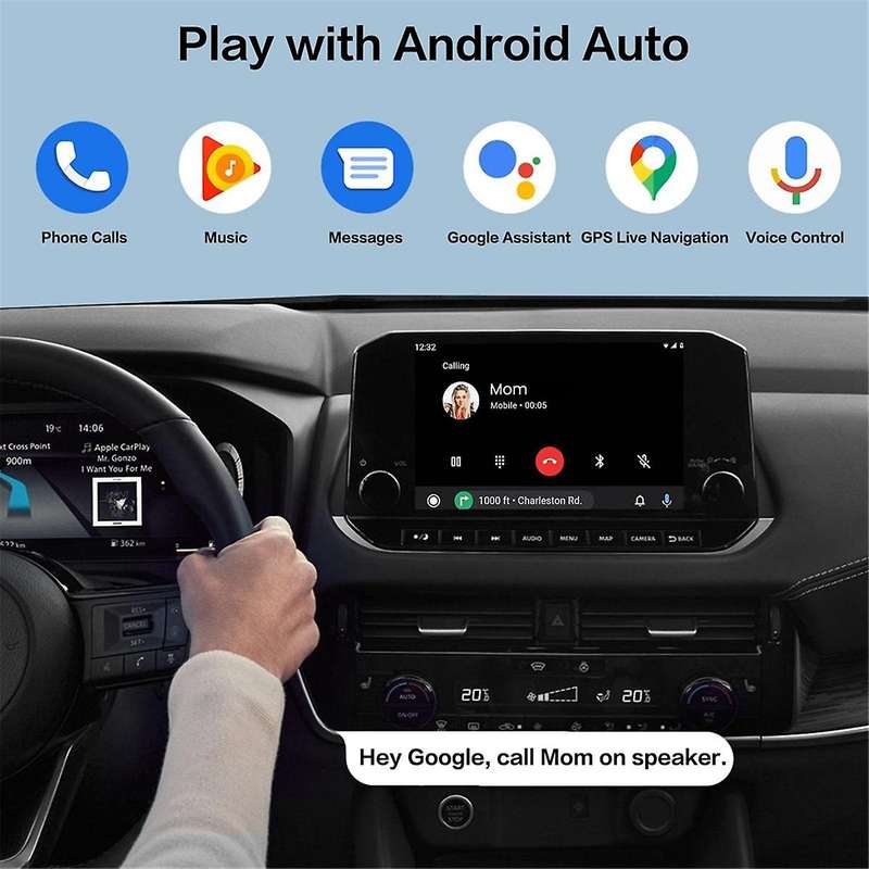 Wireless Android Auto Adapter for Factory Wired Android Auto Cars WiFi Plug & Play Wireless Android