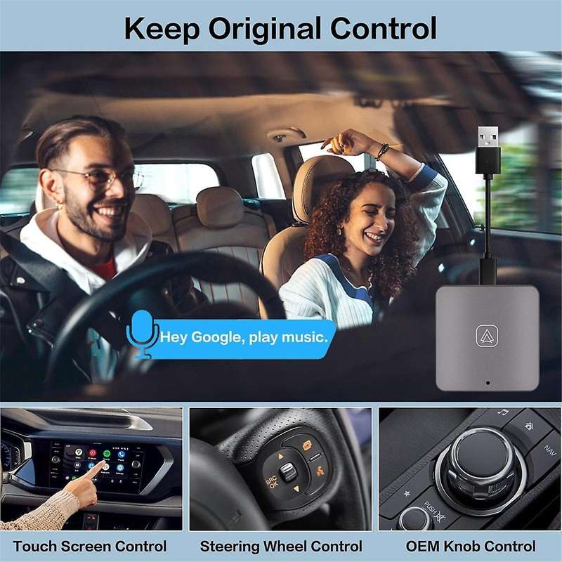 Wireless Android Auto Adapter for Factory Wired Android Auto Cars WiFi Plug & Play Wireless Android