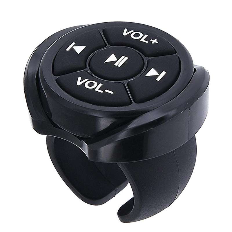 Wireless Bluetooth Media Button Remote Controller Car Motorcycle Bike Steering Wheel Music Play Remo