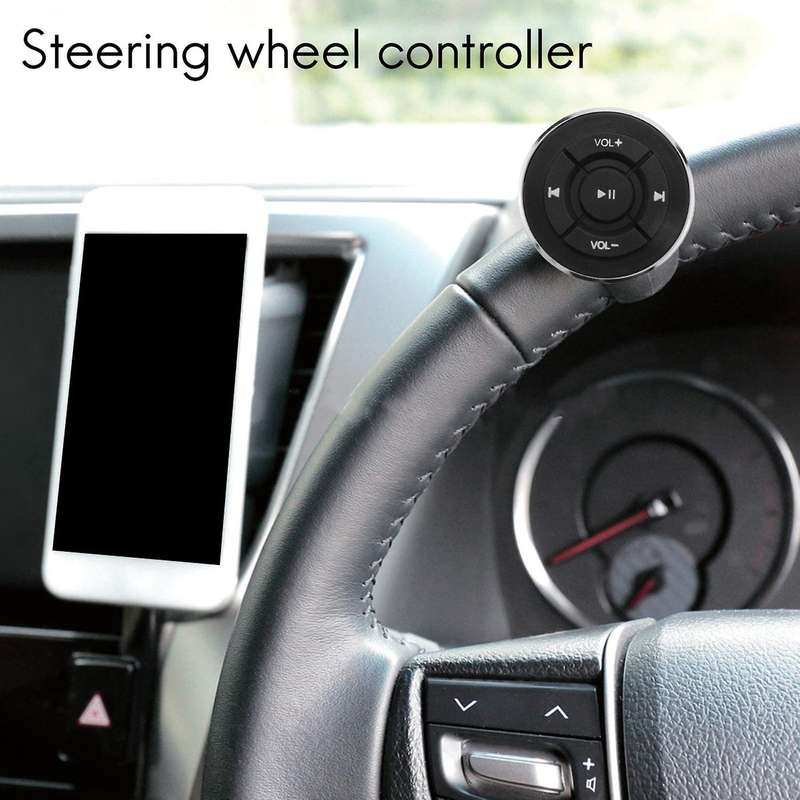 Wireless Bluetooth Remote Control Car Steering Wheel Motorcycle Bike Handlebar Media Button for for