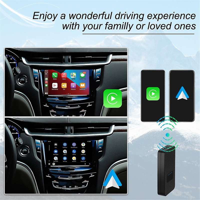 Wireless Carplay Adapter & Android Auto Adapter, CarPlay Dongle Magic AI Box for Wired Carplay Andro