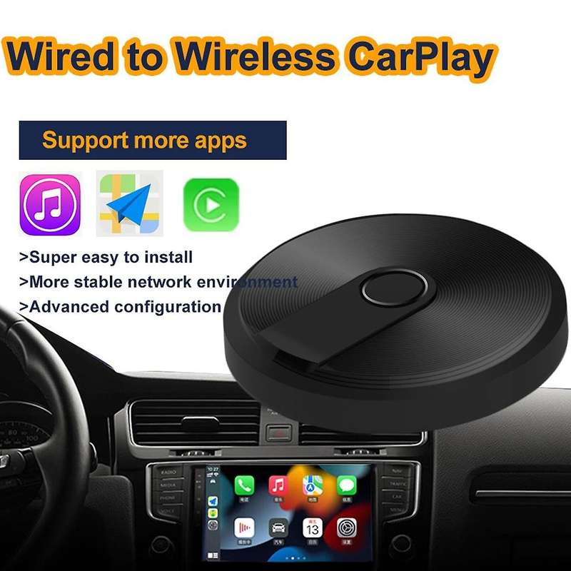 Wireless Carplay Adapter ,plug & Play, Converts Wired to Wireless Carplay Dongle, Support Online Up