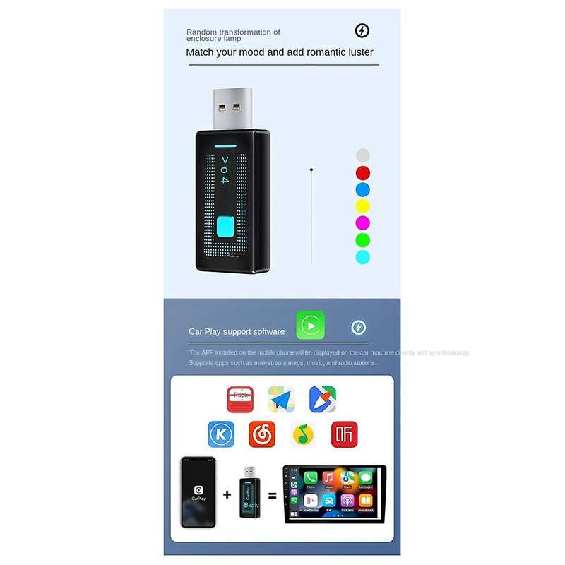 Wireless CarPlay Adapter 2024 Slimmest, Newest Fastest and Smallest Wireless CarPlay Adapter,Factory