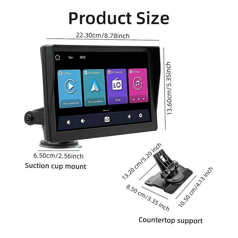 Wireless Carplay 9 Inch Portable Car Bluetooth Mp5 Player Android Auto Central Control Hd Driving Re