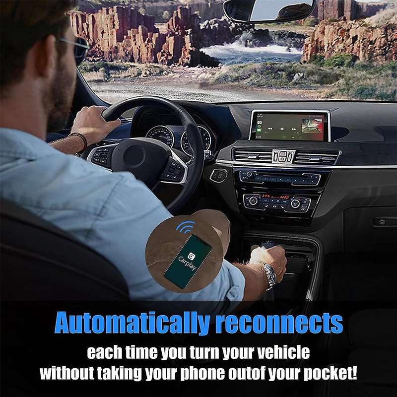 Wireless CarPlay Adapter 5Ghz WiFi Fastest Smallest Slimmest USB Wireless CarPlay Adapter for IOS Wi