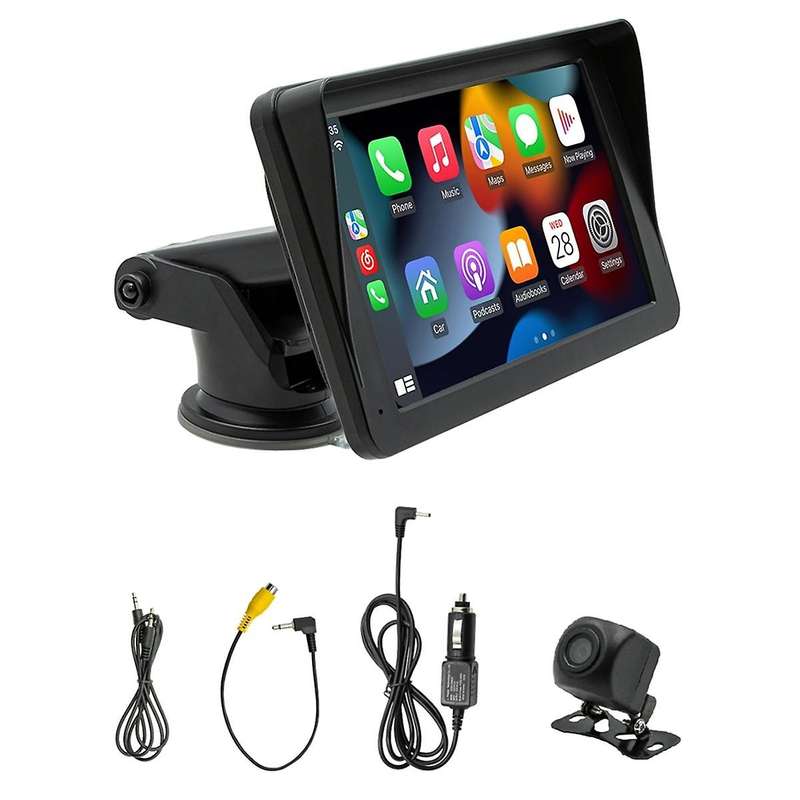 Wireless Carplay & Android Auto Car Stereo, Portable 7 Inch Touch Screen Navigation Audio Car Radio