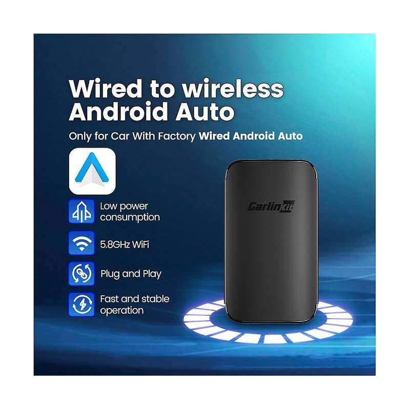 Wireless Carplay Adapter Auto Smart Ai Box Plug and Play WiFi BT Auto Connect for Wired Android Auto