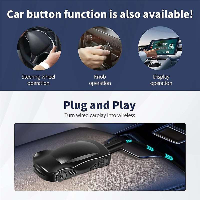 Wireless Carplay Adapter Android 11 Auto Adapter 5ghz Wifi Carplay Wireless Adapter for Car Multime