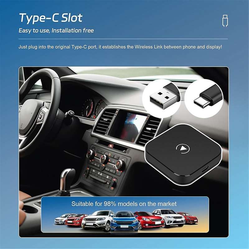 Wireless CarPlay Adapter for Factory Wired CarPlay for Most Cars New Upgrade Wireless CarPlay Dongl