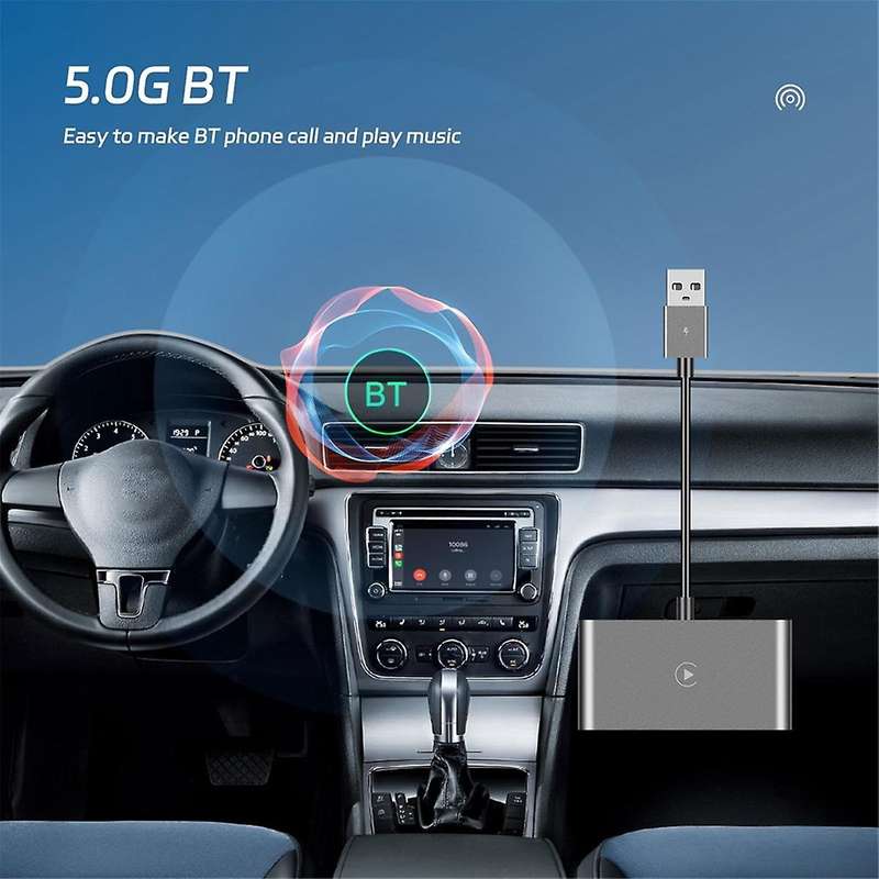 Wireless Carplay Adapter for All Factory, Converts Wired to Wireless CarPlay, Plug & Play, Easy Ins
