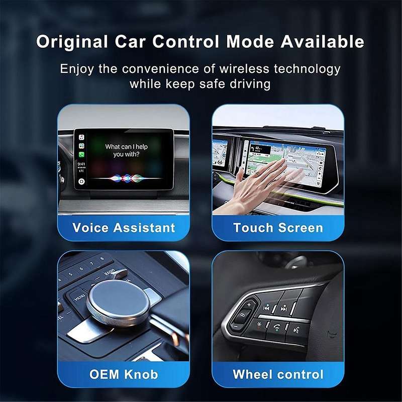 Wireless CarPlay Adapter for Car Adapter USB Plug & Play 5GHz Convert Wired to Carplay Wireless Box