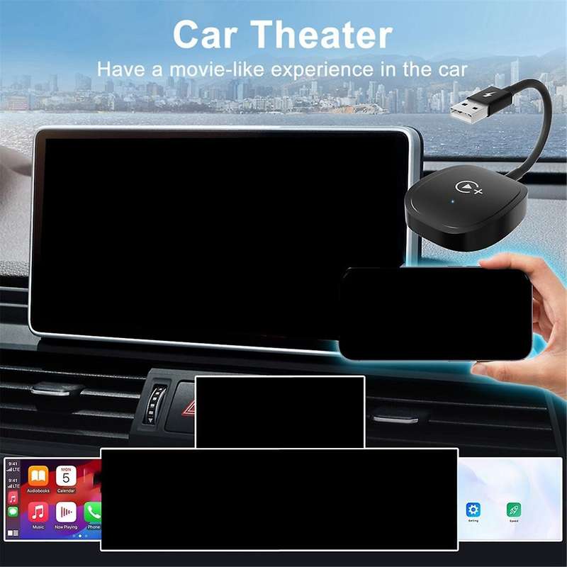 Wireless CarPlay Adapter for Car Adapter for Navigation Media Player Convert Wired to Carplay Wirele