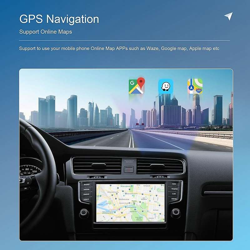 Wireless CarPlay Adapter for IOS Android, Support CarPlay Android Auto 2-In-1 Box , Mirror Link, 2G