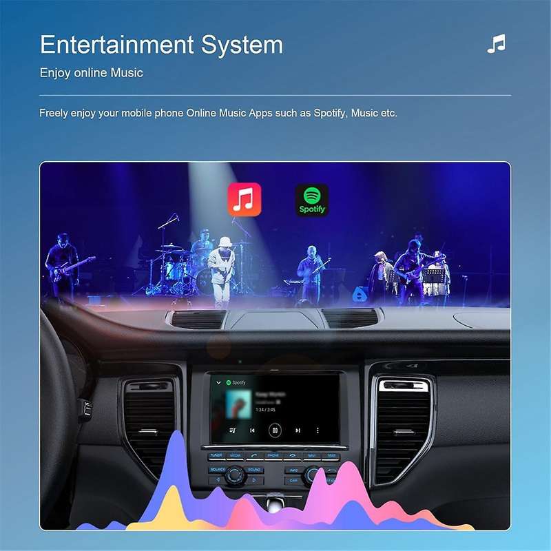Wireless CarPlay Adapter, Car Dongle Converts Wired to Wireless, Type-C/USB, Plug & Play