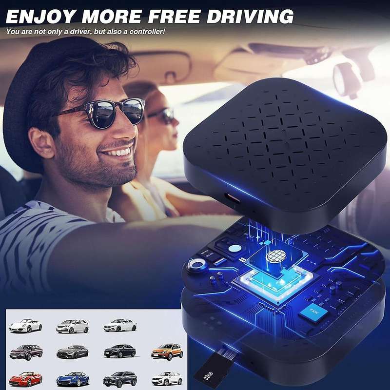 Wireless Carplay Adapter, Box, 5GHz WiFi and 5.1 BT, Suitable for 2017+ Wired CarPlay Cars, Plug an