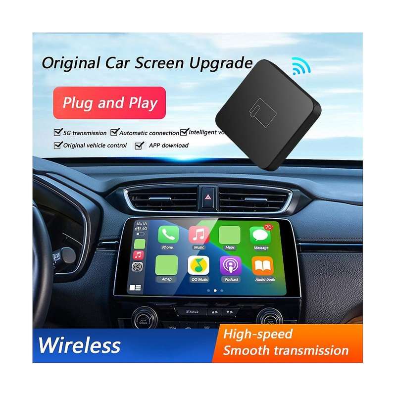 Wireless Carplay Adapter, Bluetooth 5G Wired to Wireless for