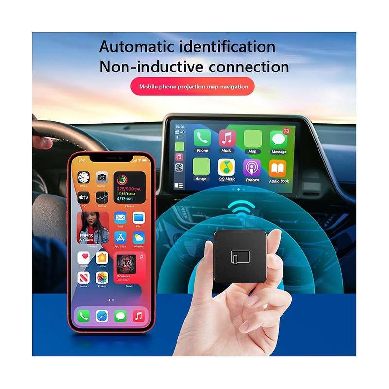 Wireless Carplay Adapter, Bluetooth 5G Wired to Wireless for