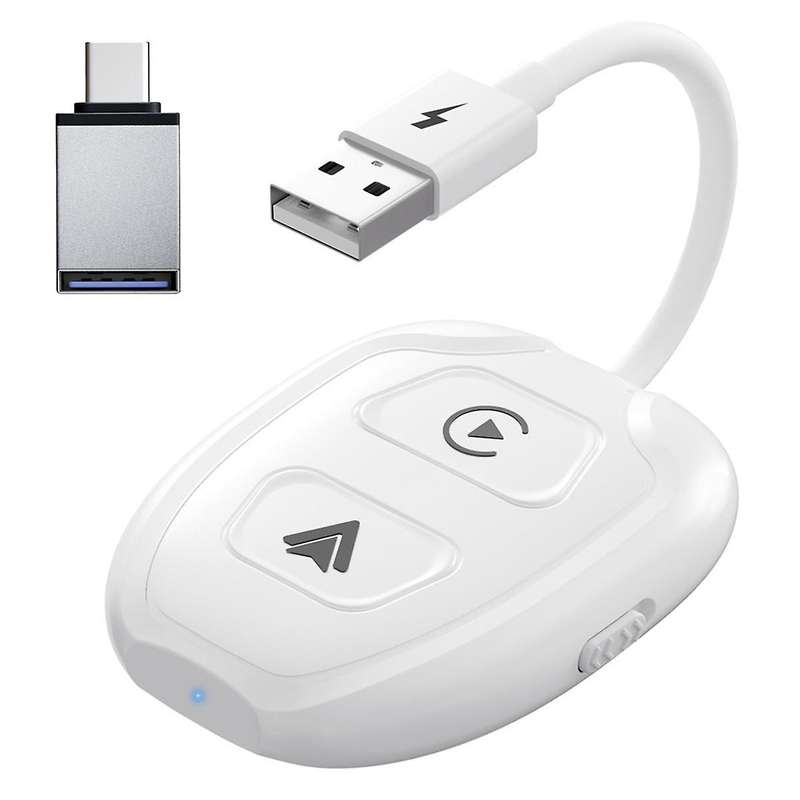 Wireless CarPlay Adapter, Wireless Android Auto Adapter Convert Wired to Wireless CarPlay Dongle for