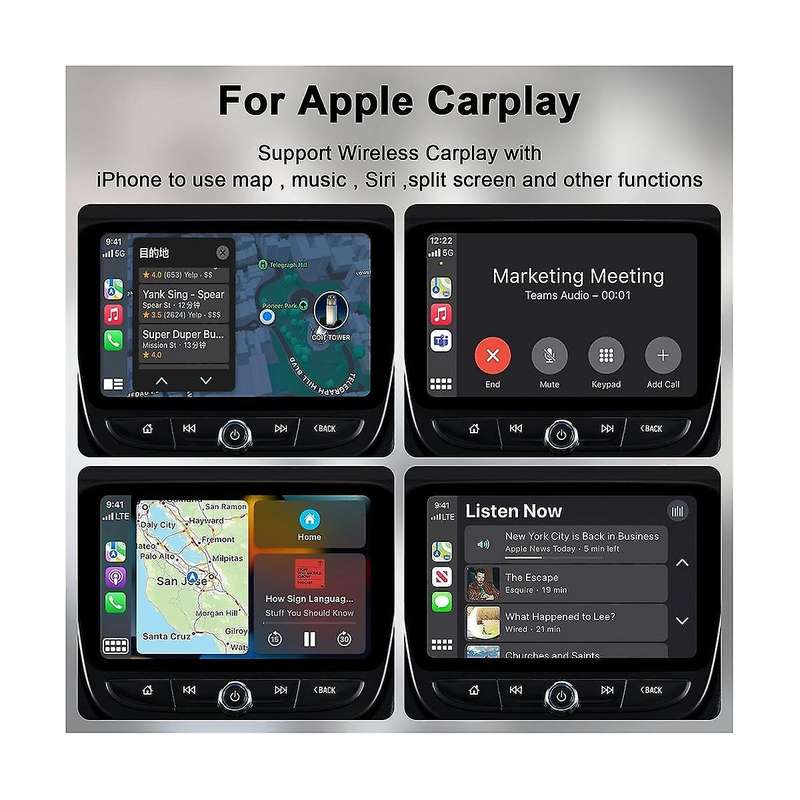 Wireless CarPlay Adapter, Carplay Wireless Adapter for Factory Wired CarPlay Plug & for Cars From 20