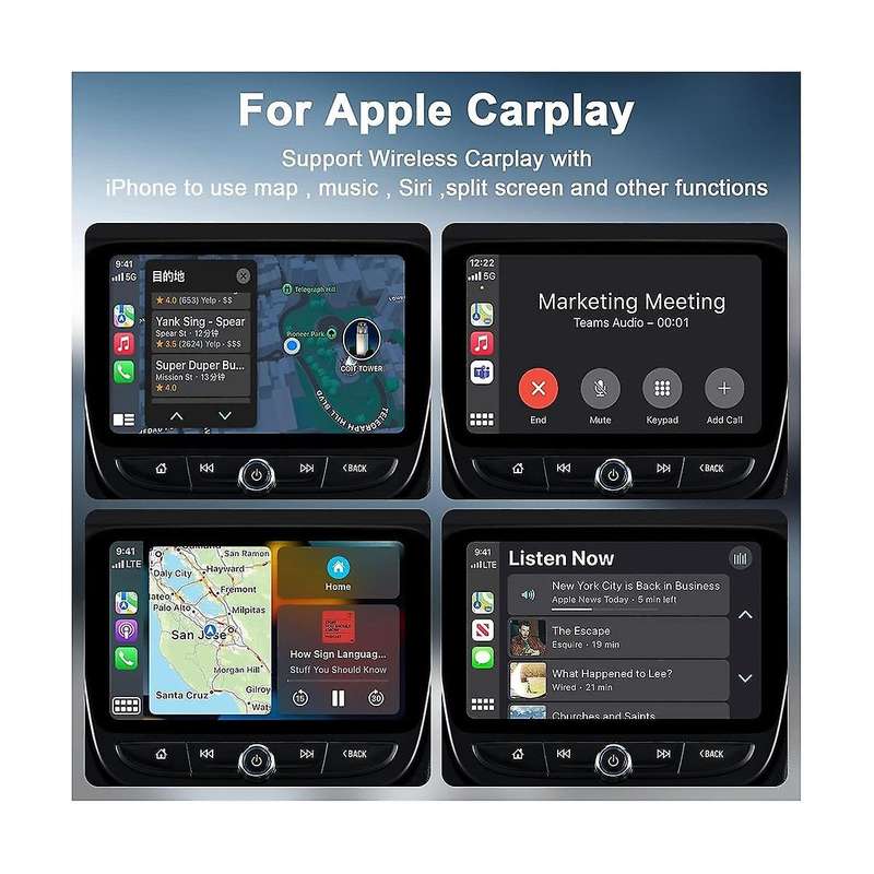 Wireless Carplay Adapter, Plug & Play for Carplay Wireless Adapter, Online Update Auto Connect Easy