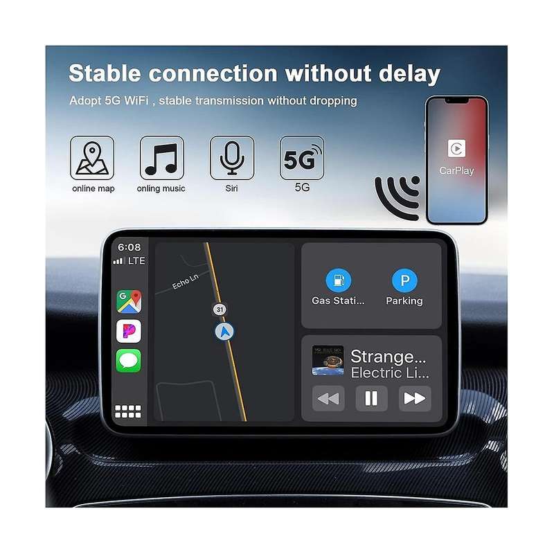 Wireless Carplay Adapter, Plug & Play for Carplay Wireless Adapter, Online Update Auto Connect Easy