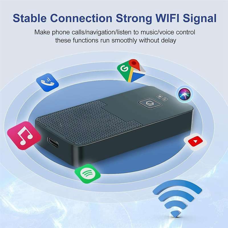 Wireless CarPlay Adapter, Wireless CarPlay Dongle Convert Wired to Wireless CarPlay/Android Auto fo