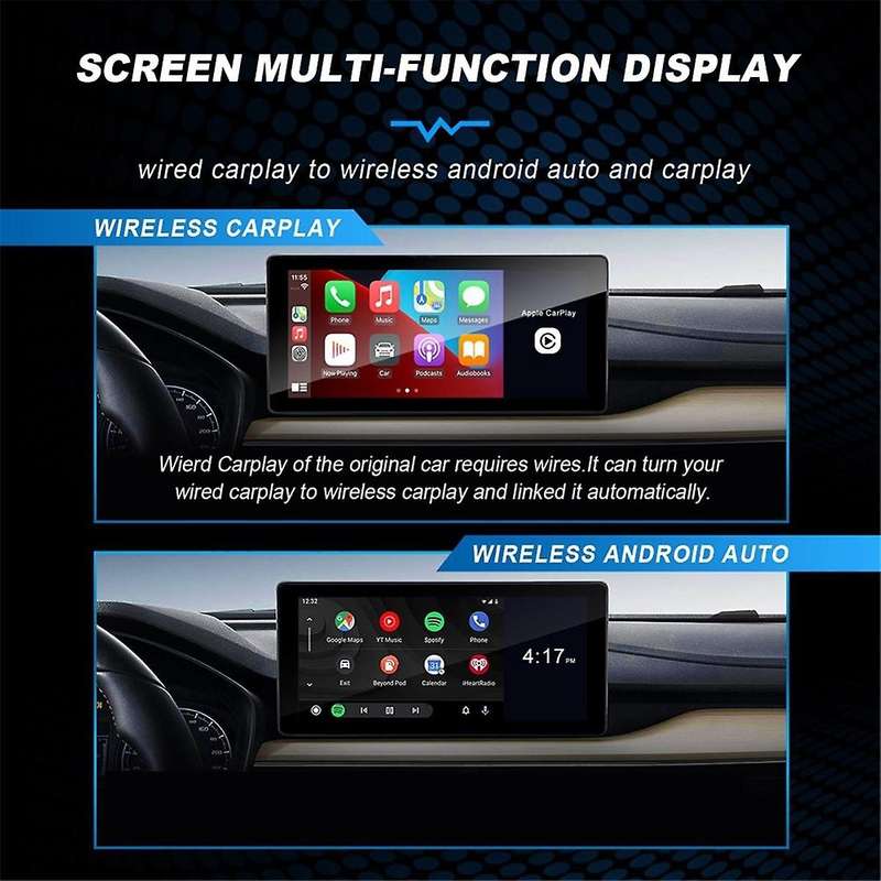 Wireless Carplay Adapter-2 In 1 Wireless Carplay and Android Auto Box for Wired Carplay Cars Convert