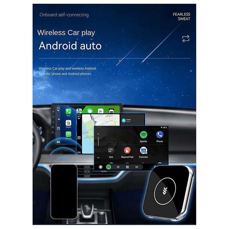 Wireless Carplay Android Adapter 2 in 1 Wireless Adapter Car Adapter Convert Wired Android Auto to