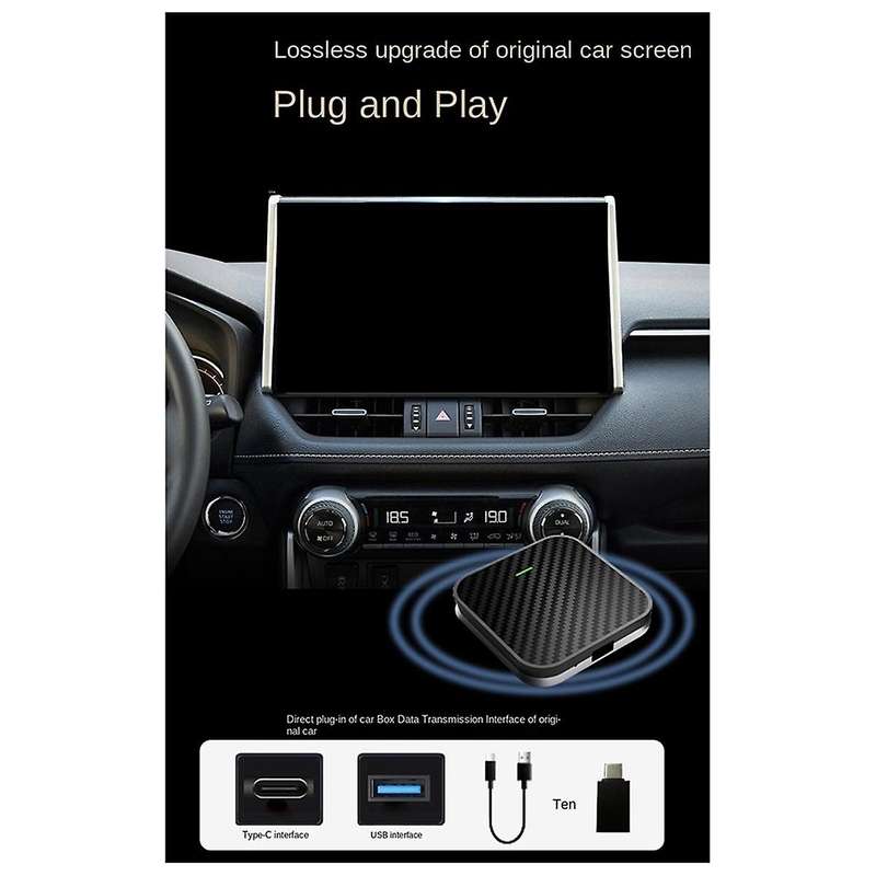 Wireless Carplay Android Adapter Android Auto Car Adapter 2-In-1 Wireless Adapter Convert Wired to