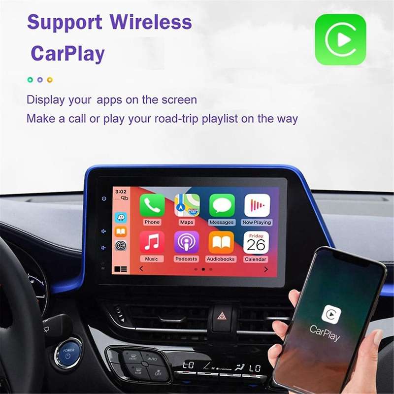 Wireless Carplay Android Auto for Touch 2 Entune2.0 Sienna Prius Yaris 14-19