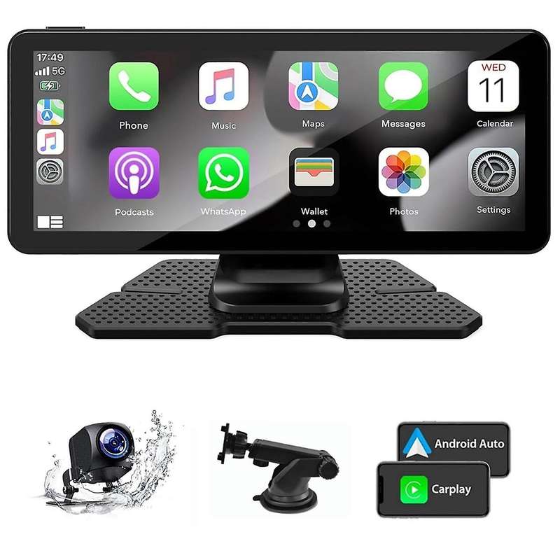 Wireless Carplay Car Stereo Portable 6.86In Touch Screen Android Auto Backup Camera Navigation Mirr