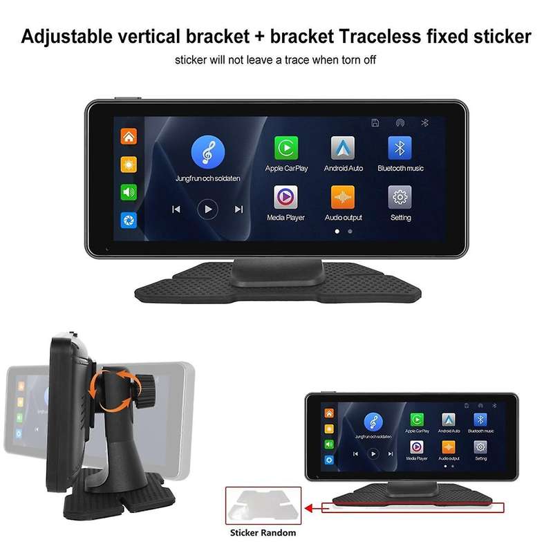 Wireless Carplay Car Stereo Portable 6.86In Touch Screen Android Auto Backup Camera Navigation Mirr